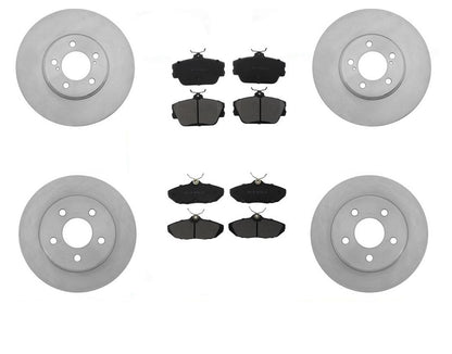 Front and Rear Disc Brake Rotors Brake Pads for Lincoln Mark VIII 1993 1994 1995