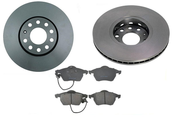 Rotores delanteros de 288 mm y pastillas de freno para Volkswagen Passat con tracción delantera 00-05