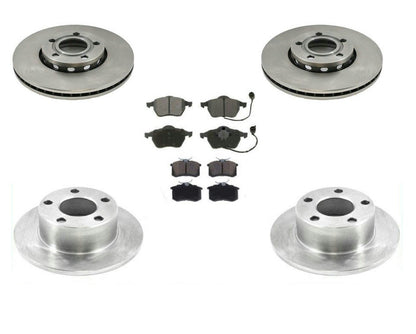 00-05 Passat 1.8L Base 288MM Front Rotors With Rear Rotors & Ceramic Pads