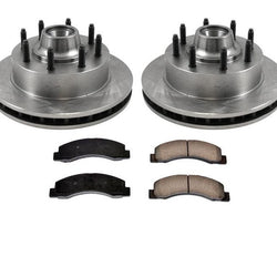 Almohadillas traseras de rotores delanteros para Ford F250 rueda trasera ABS solo tracción trasera 99-04