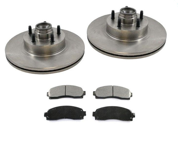 Fits 01-05 Ford Sport Trac Rear Wheel Drive Front Brake Rotors & Ceramic Pads