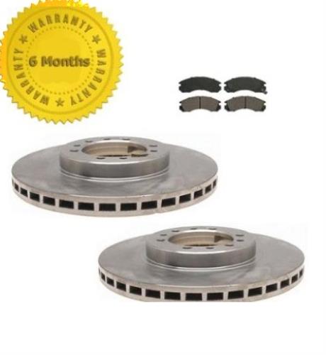 Fits 1992-1996 3.0L Montero (2) Front Brake Rotors & Ceramic Pads MB618716