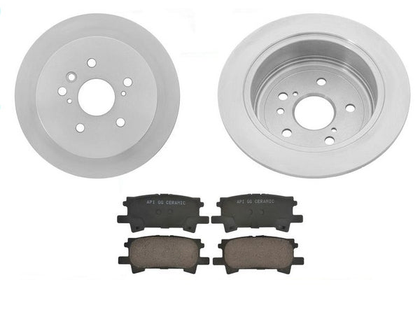 Rear Set of Brake Rotors & Pads For Highlander 04-07 RX330 04-06 RX350 07-09