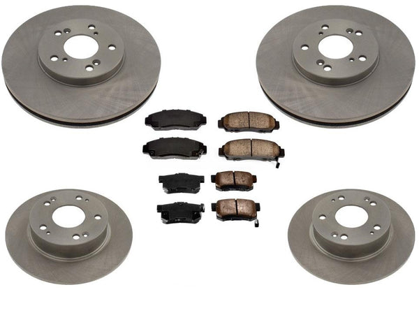 100% New Front Rear Disc Brake Rotors Ceramic Brake Pad 6pc for Acura TSX 04-08