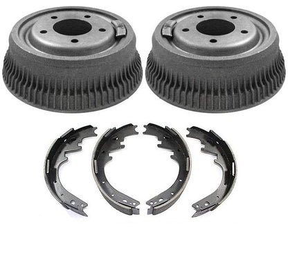 Se adapta a 85-97 B150 B1500 Dodge Van 100% 5lug nuevos tambores y zapatas de freno 3 piezas