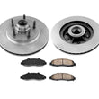 Frenos y pastillas de rotores delanteros 100% nuevos solo para Ford F150 02-03 con tracción trasera