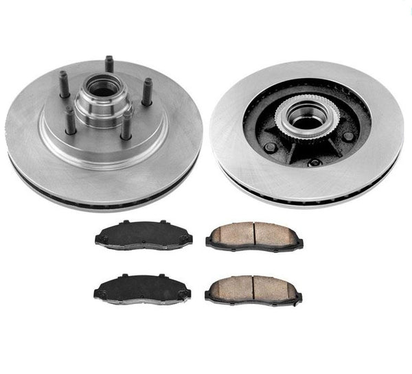 Frenos y pastillas de rotores delanteros 100% nuevos solo para Ford F150 02-03 con tracción trasera