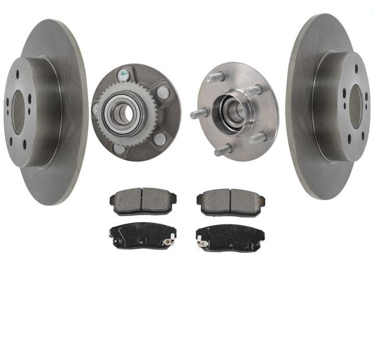 100% New Rear Wheel Hub Bearing Disc Rotors Ceramic Pads for Nissan Maxima 02-03