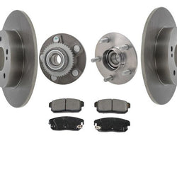 100% New Rear Wheel Hub Bearing Disc Rotors Ceramic Pads for Nissan Maxima 02-03