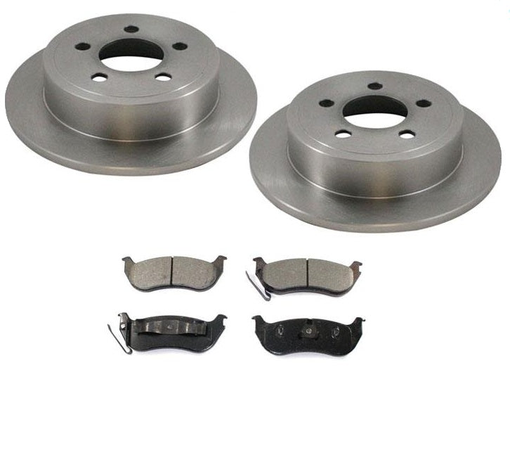 Para 2003-2007 Jeep Liberty rotores de freno de disco trasero pastillas de cerámica 100% nuevo