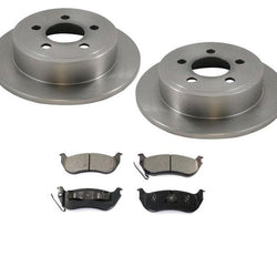 For 2003-2007 Jeep Liberty Rear Disc Brake Rotors Ceramic Pads 100% New
