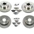 Front & Rear Disc Brake Rotors With Ceramic Pads sensors For BMW 06-07 530Xi