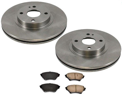 01 to 05 Mazda Miata MX-5 Sport Suspension (2) 10 5/8 Front Brake Rotors & Pads
