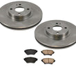 01 to 05 Mazda Miata MX-5 Sport Suspension (2) 10 5/8 Front Brake Rotors & Pads