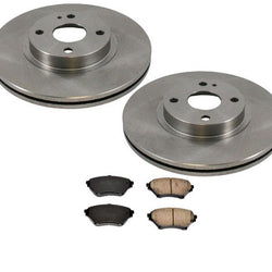 01 to 05 Mazda Miata MX-5 Sport Suspension (2) 10 5/8 Front Brake Rotors & Pads