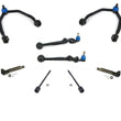 89-97 Thunderbird Cougar Upper & Lower Inner & Outer Tie Rod and Control Arm 8Pc