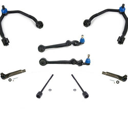 89-97 Thunderbird Cougar Upper & Lower Inner & Outer Tie Rod and Control Arm 8Pc