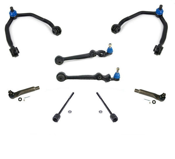 89-97 Thunderbird Cougar Upper & Lower Inner & Outer Tie Rod and Control Arm 8Pc