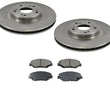 100% New Front Brake Rotors & Ceramic Pads 3pc for Honda CR V CR-V (2) 2005-2006