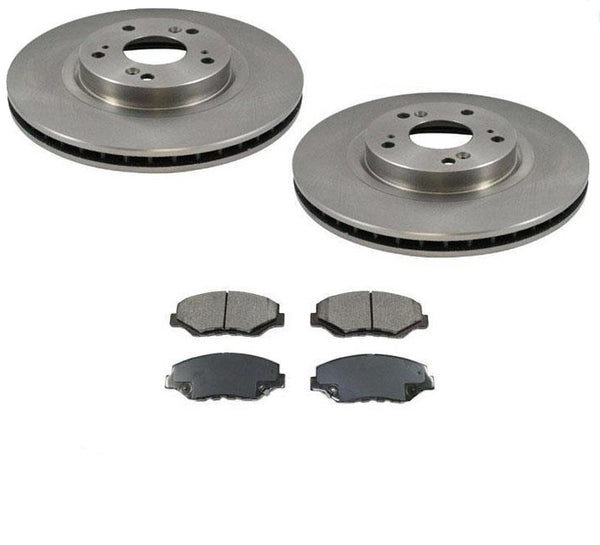 100% New Front Brake Rotors & Ceramic Pads 3pc for Honda CR V CR-V (2) 2005-2006