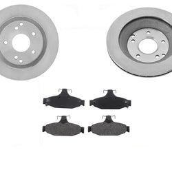 (2) Rear Brake Rotors With Dash4 Ceramic Brake Pads for a 1988-1995 Corvette
