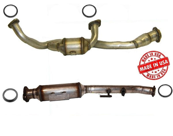 Middle Converter & Rear Catalytic Converters Fits 2001-2003 Toyota Sienna