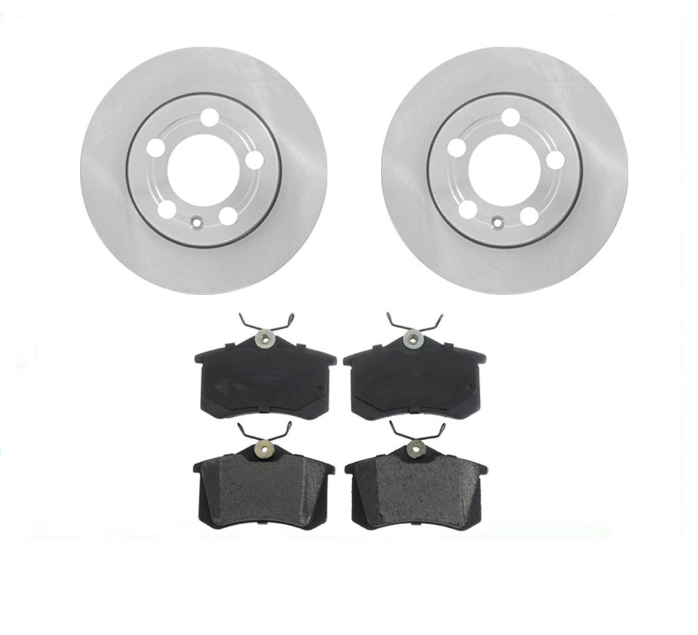 00-06 Audi TT 1.8L Quattro 232MM Only Ck Measure Rr Brake Rotors & Ceramic Pads