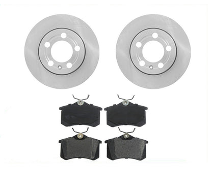 00-06 Audi TT 1.8L Quattro 232MM Only Ck Measure Rr Brake Rotors & Ceramic Pads