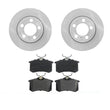 00-06 Audi TT 1.8L Quattro 232MM Only Ck Measure Rr Brake Rotors & Ceramic Pads