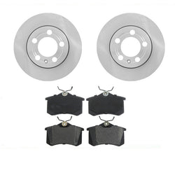 00-06 Audi TT 1.8L Quattro 232MM Only Ck Measure Rr Brake Rotors & Ceramic Pads