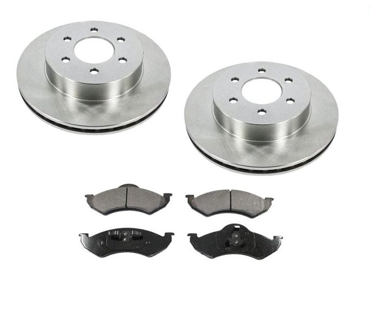 Rotores de freno delantero y pastillas de cerámica para Dodge Dakota 2000-2002, kit de 3 piezas nuevo