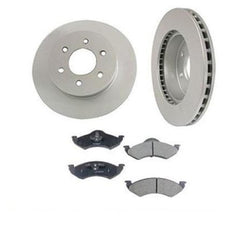 Fits For 00-02 Dodge Durango 2 Front Brake Rotors & Ceramic Pads
