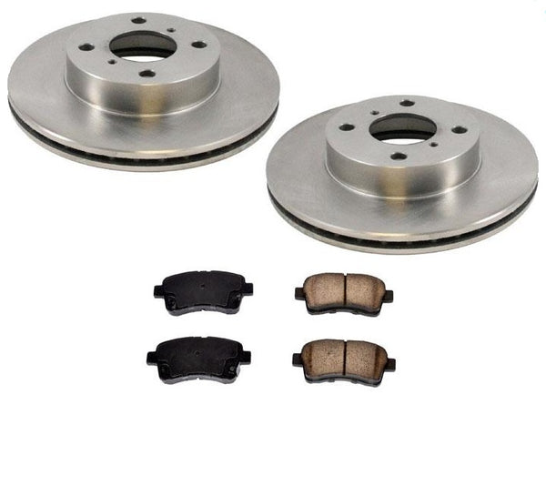 Front Brake Rotors & Ceramic Brake Pads for 02-05 Suzuki Aerio