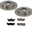 Rear Brake Rotors w Ceramic Pads for Infiniti QX56 04-10 & Nissan Titan 04-15