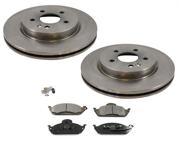 Fits For ML430 ML320 ML350 Mercedes Front Disc Brake Rotors & Pads & Sensor