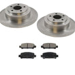 Rotores de freno de disco traseros 31273 y pastillas de freno de cerámica para Subaru Outback 00-04
