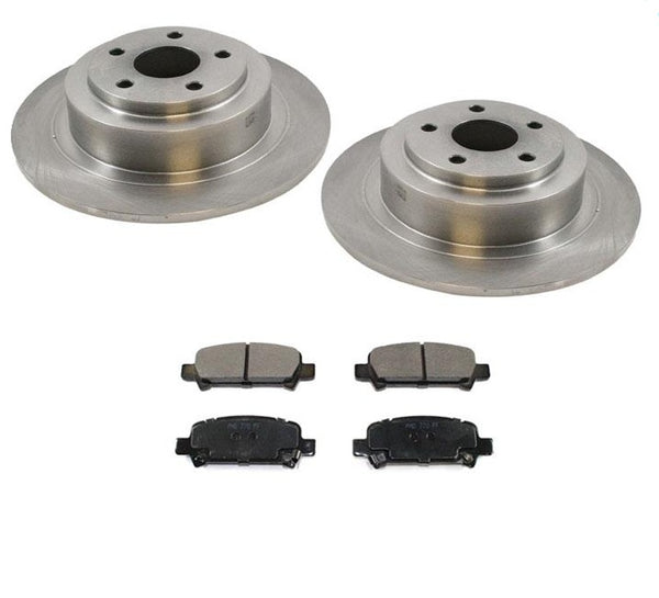 Rotores de freno de disco traseros 31273 y pastillas de freno de cerámica para Subaru Outback 00-04