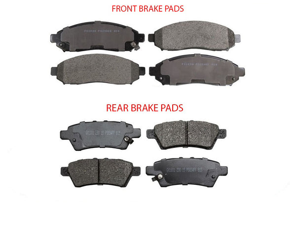 Front & Rear Ceramic Brake Pads for Nissan Pathfinder 2005-2008