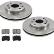 Front Brake Rotors & Ceramic Pads 3pc for Mazda 323 90-94 Protege 95-98 1.5L