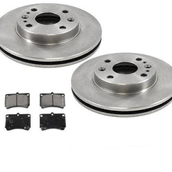 Front Brake Rotors & Ceramic Pads 3pc for Mazda 323 90-94 Protege 95-98 1.5L