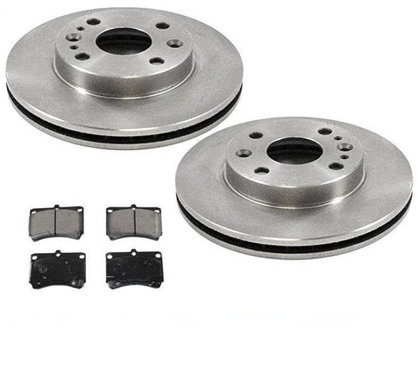 Front Brake Rotors & Ceramic Pads 3pc for Mazda 323 90-94 Protege 95-98 1.5L