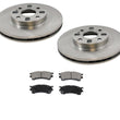 1999-2000 Protege ES 1.8L Rotores de freno delantero y pastillas de cerámica 31285 CD637