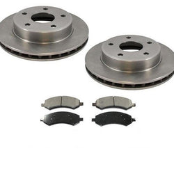 Para 06-09 Raider 05-11 Dakota 100% nuevo (2) rotores de freno de disco delantero y pastillas de cerámica