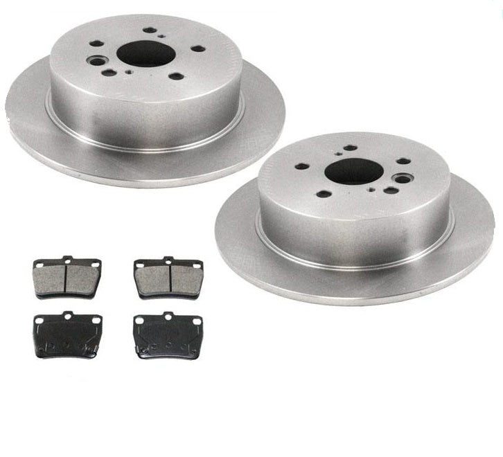 Rotores de freno trasero y pastillas de freno trasero para Toyota Rav 4 LE 2004-2005