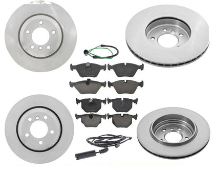 Para BMW 330Xi 2001-2005, rotores delanteros y traseros y almohadillas de cerámica con sensores de desgaste.