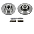 04-08 Fits Ford F150 2 Wheel Drive Front Hub Bearing Brake Rotors & Brake Pads