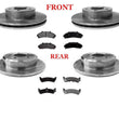 Rotores de freno y pastillas de freno de cerámica para un Ford Explorer de 4 puertas y tracción en las 4 ruedas 95-01