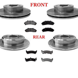 Rotores de freno y pastillas de freno de cerámica para un Ford Explorer de 4 puertas y tracción en las 4 ruedas 95-01