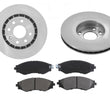 1999-2002 Daewoo Lanos Front Brake Rotor Rotors & Pads To CHASSIS 447433 TEVES