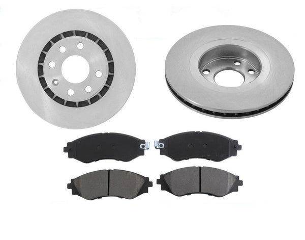 1999-2002 Daewoo Lanos Front Brake Rotor Rotors & Pads To CHASSIS 447433 TEVES